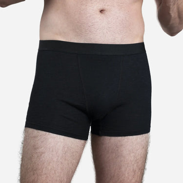 Men's Alpaca Wool Boxer Briefs: 160 Ultralight color Black