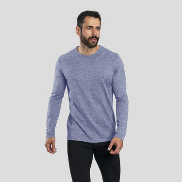 mens alpaca wool fabric long sleeve tshirt color lilac