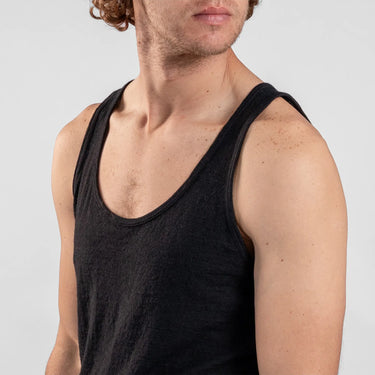 mens breathable tank top featherweight color black