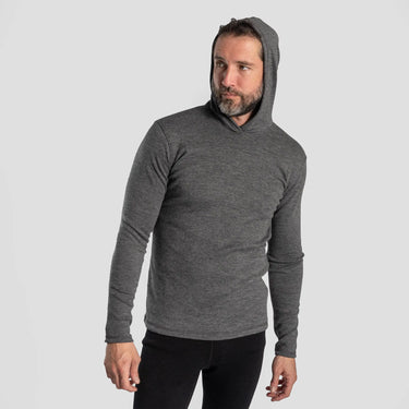 mens comfortable fit pullover hoodie midweight color gray