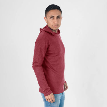 mens high performance pullover hoodie lightweight color maroon