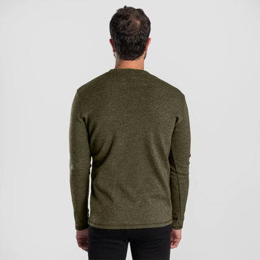 mens outdoor sweater midweight color green