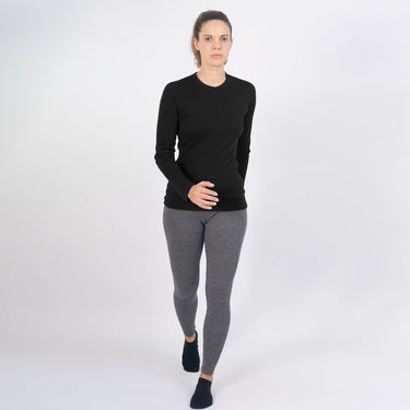 womens alpaca wool sweater midweight warm color black