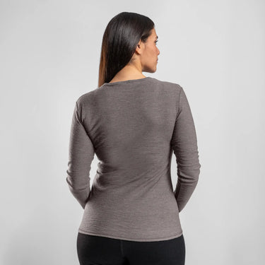 womens organic long sleeve shirt color natural gray