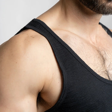 mens outdoor activities tank top ultralight color black