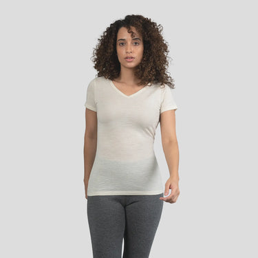 womens ultimate outdoor vneck tshirt color Undyed